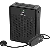 Voice Amplifier Wireless Microphone Headset, Original Sound Ultra Portable Microphone and Speaker, 15W Megaphone Speaker with Bluetooth Mic, Personal PA System for Teachers Classroom Tour Guide B002