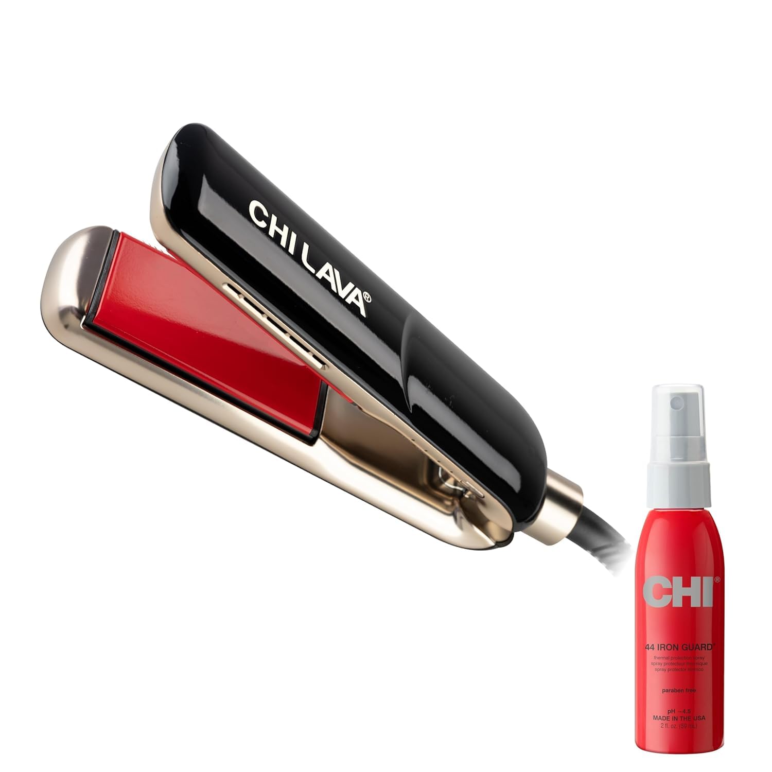 Photo 1 of CHI Lava MiniStyler & CHI 44 Iron Guard (2 Oz) Gift Duo, Ceramic Hair Straightener for Long-Lasting Shine, Perfect for Daily Use & Travel, 1.5” Iron