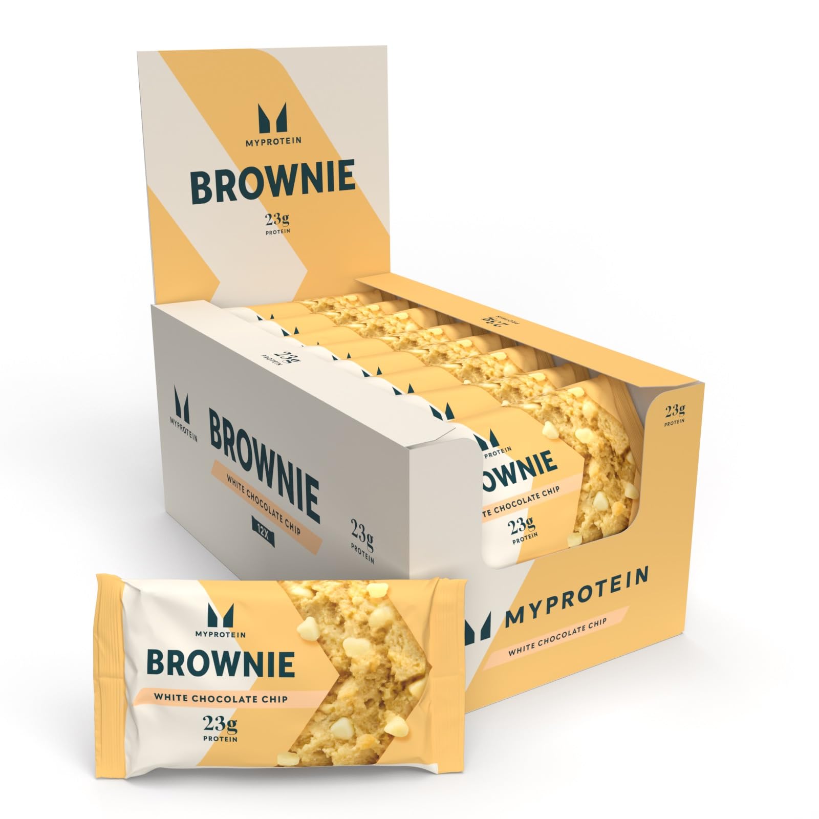 Myprotein Protein Brownie – High Protein Chocolate Snack | 23g Protein per Brownie | Low Sugar, Real Chocolate Chunks, Muscle Maintenance Support | 12 x 75g Pack