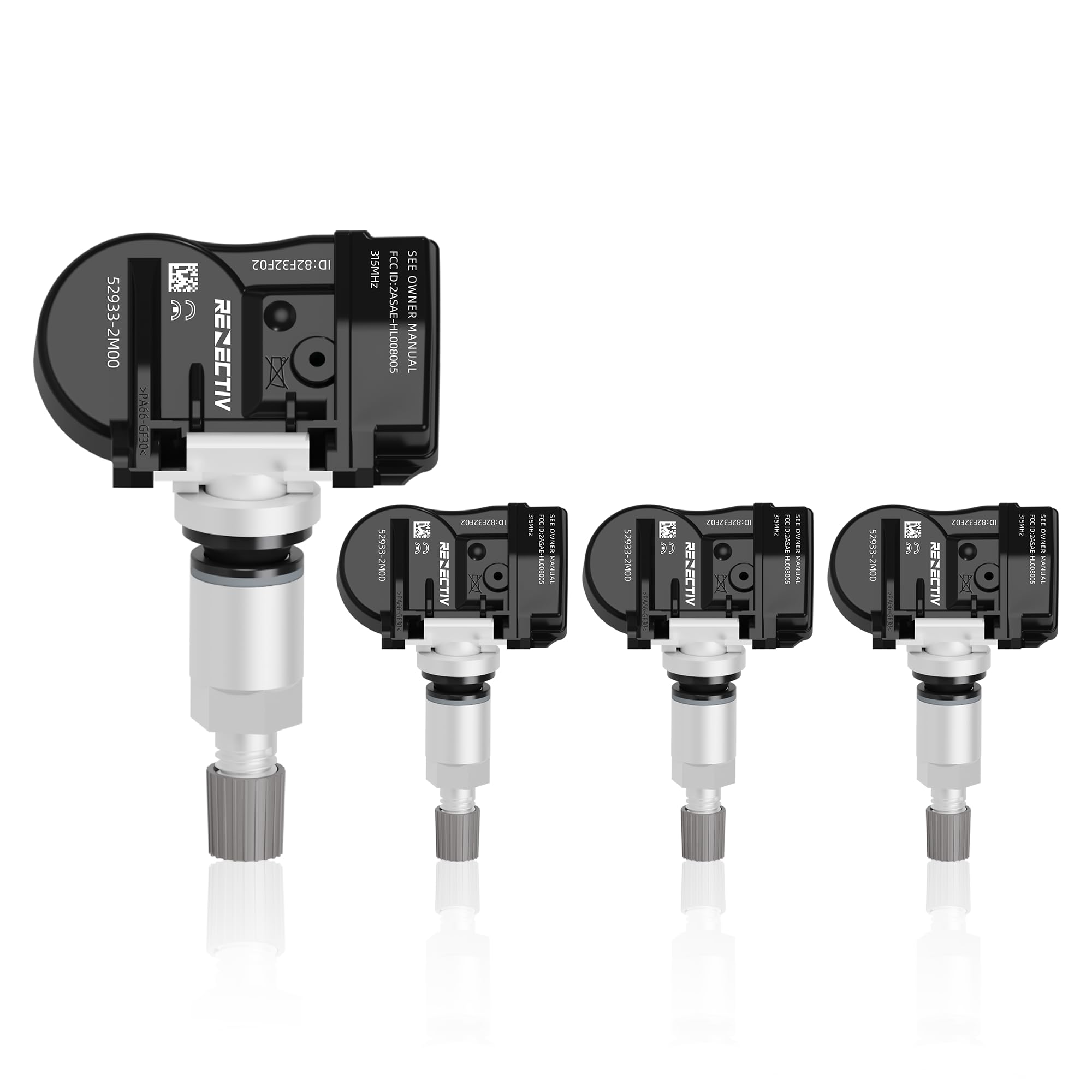 Photo 1 of RENECTIV TPMS Sensor,315Mhz Tire Pressure Monitoring System Sensors Compatible with Hyundai&KIA Replace# 52933-3N000 52933-2M000 52933-2M550 52933-2L500,4-Pack