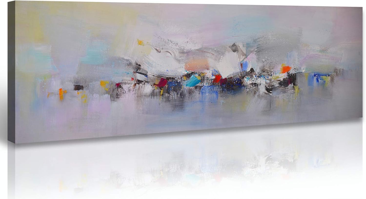 Abstract Canvas Wall Decor Grey Art Paintings Print