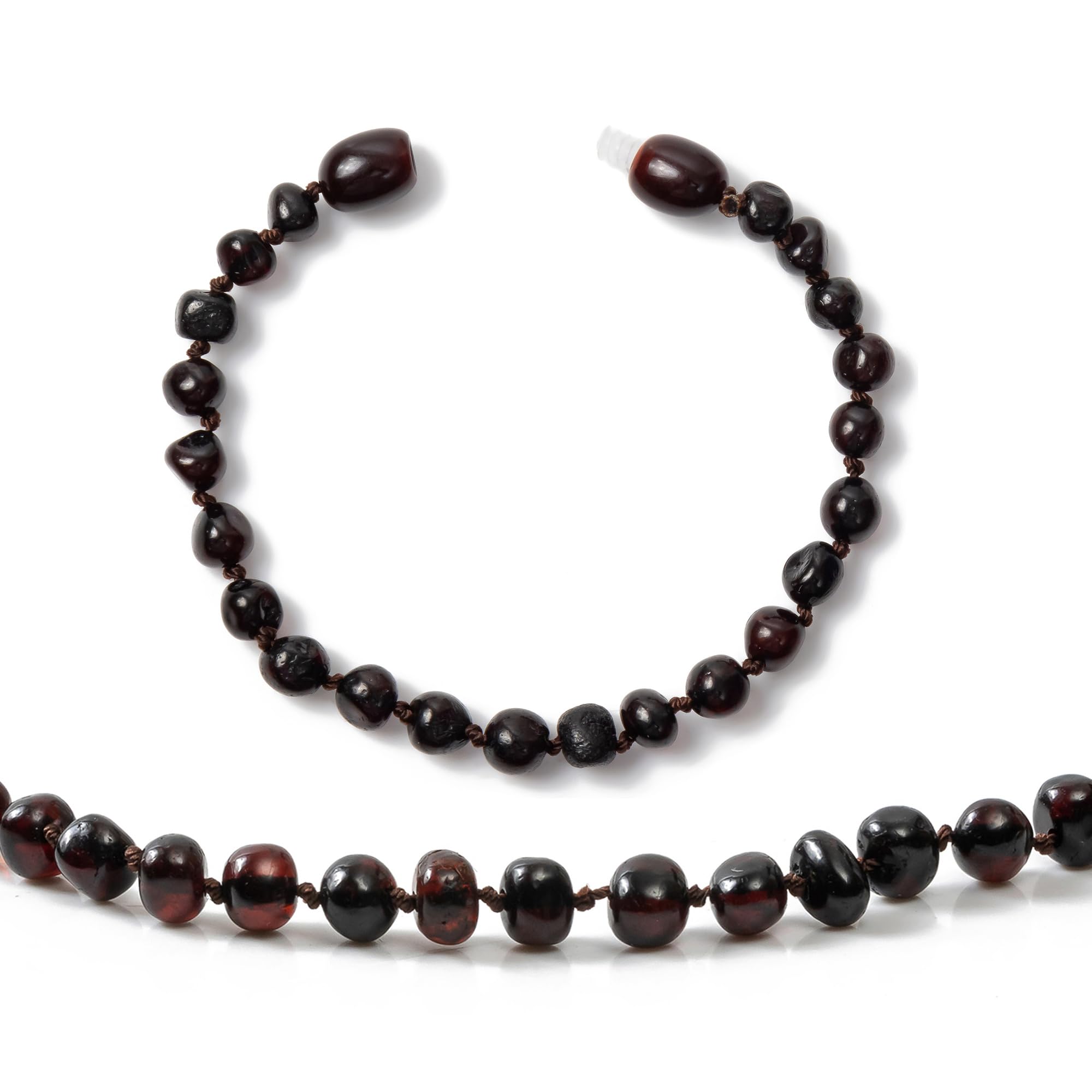 Baltic Amber Bracelet Anklet Cherry - 14cm long - Handmade 100% Genuine Amber Beads