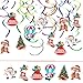MEWTOGO 36pcs Christmas Hanging Swirl Decoration, Guinea Pigs Hammock with Wooden Stand, Durable Hanging Hammock Bed for Piggies Chinchilla Rat Hamster Bunny Ferrets Hiding Sleeping