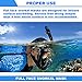 Full Face Snorkel Mask,180 Panoramic View Anti Fog Anti Leak Snorkeling Mask,Comfort and Superior Optics in A Snorkel Mask with Detachable Camera Mount for Adult and Kids