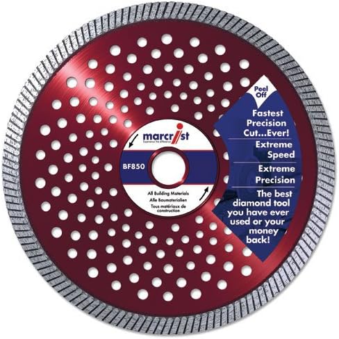 Precise Engineered Marcrist SX-BF850 115mm Fast Precision Angle Grinder Diamond Cutting Disc for Building Materials / Concrete & Natural Stone [Pack of 1] - w/3yr Rescu3® Warranty