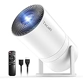 [Built-in Apps]Mini Portable Projector with WiFi and Bluetooth,Support Movie Projector 1080P HD,Auto Keystone Correction,180° Rotatable,Compatible with TV Stick, HDMI, USB, Smartphone, Laptop