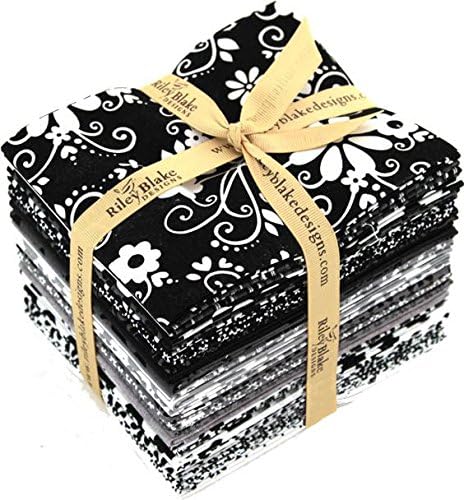 FABRIC Riley Blake Designs Fat Quarter Bundle - TUXEDO Collection by Doodlebug 24 pcs (18" x 22")