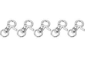 uxcell 5 Pcs Swivel Lanyard Snap Hook, 1.22" x 0.7" Zinc Alloy Trigger Snap Hooks Metal Lobster Claw Clasp Swivel Trigger Cli