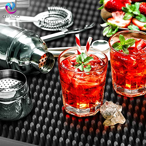 Cervago Bar Mats for Glasses (5 Pc) Counter Mat for Cocktail and