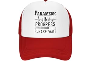 Funny Paramedic Gifts Paramedic in Progress Gifts Black Unisex Mesh Baseball Cap Running Hat Lightweight Sports Hat