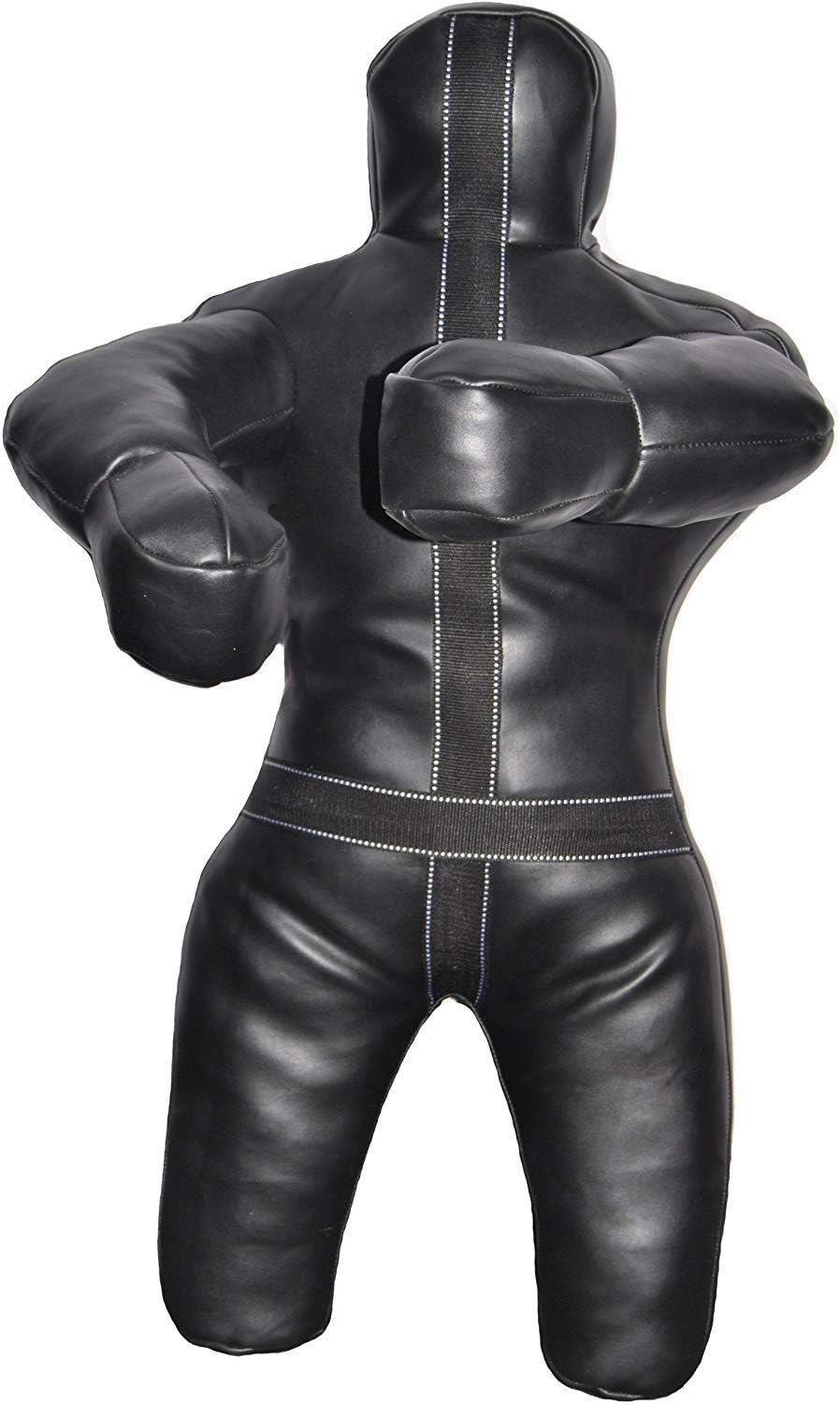 FNine MMA Grappling Dummy, for Judo, Wrestling, Brazilian Jiu Jitsu, Submission and Throwing UNFILLED Canvas Bag (Black and Blue, 59