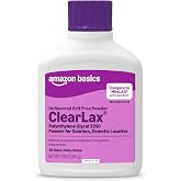 Amazon Basics ClearLax, Polyethylene Glycol 3350 Powder for Solution, Osmotic Laxative, Unflavored, 1.11 Pound (Pack of 1) (Previously Care)