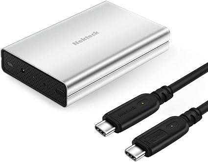 Amazon Nekteck アルミニウム Usb C Hdd エンクロージャー Sata Hdd Ssd アダプターケース Usb Type C C Gen 2 ケーブルツール 無料ハードディスクエンクロージャー シルバー 3 5インチ Nekteck Sataケーブル 通販