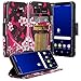 Galaxy Wireless Case Compatible for Samsung Galaxy S8 Plus Wallet Case [Kickstand] Pu Leather Flip Folio Cover with Wrist Strap&ID Slots for Galaxy S8 Plus Phone Case - Hot Pink Hearts