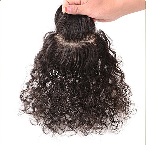 Amazon Com 9 14 Curly Human Hair Topper For Thinning Hair Loss