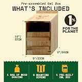 WildYard Cedar Owl Box Nest Box with Camera Slot Easy Hang Clean Access view 3