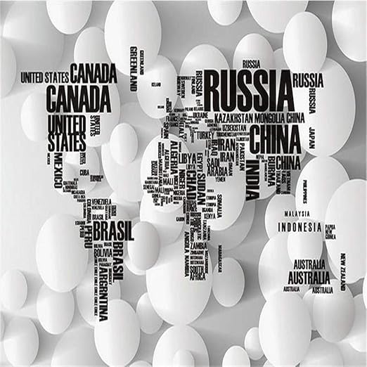 Zyyaky Fondo De Pantalla De Mapa Mundial Cama De Papel Ingles