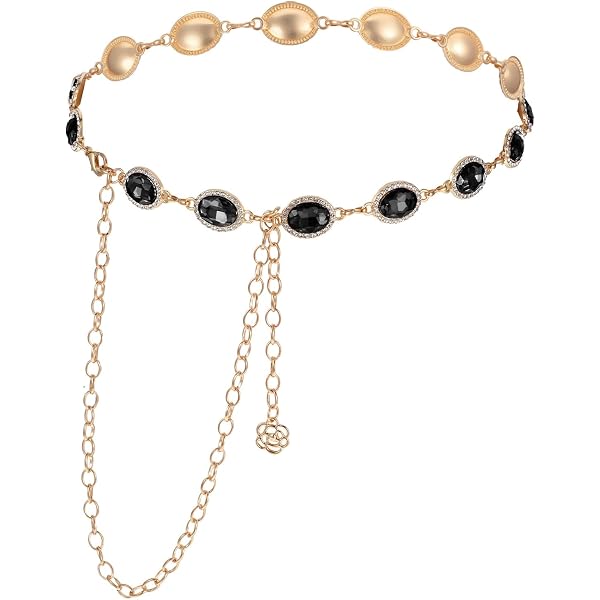 Amazon.com: Multi Layered Metal Gold Waist Chain Belt with  display picture 3