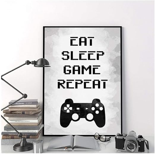 Amazon Co Jp モジュラー北欧プリント家の装飾ゲームハンドシャンク絵手紙絵画用男の子寝室シンプルスタイルキャンバスポスターウォールアート60 90センチ フレームなし ホーム キッチン