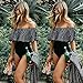 TraveT Women Off Shoulder One Piece Swimsuit Bikini