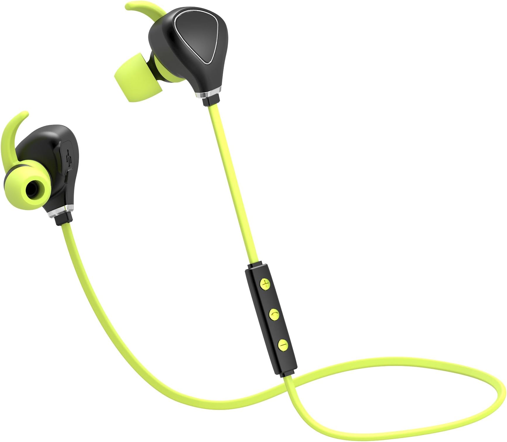 InzhiRui Bluetooth Headphones Sports with Mic Wireless Earbuds for Running Gym Workout Cordless In-Ear Magnetic Sweatproof Earphones Headset for iPhone and All Cell Phones (Green)