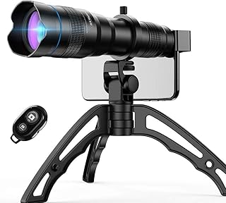 Apexel Handy-Kamera-Objektiv-Set, 36-faches Teleobjektiv-Set mit Mini-Stativ und Fernauslöser für iPhone X/XR/XS, Samsung Galaxy, Huawei und die meisten Smartphones