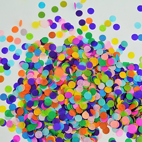Confetti Circles 1/2 Inch Small 10 Different Colors 3400 Circles