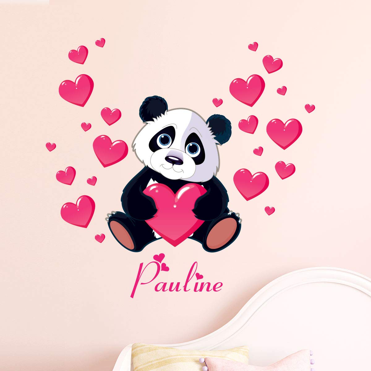 Personalised Name Stickers | Personalised Name Sticker - Children's Bedroom Wall Decoration | 2 Sheets of 25 x 20 cm and 40 x 30 cm – Multi-Coloured