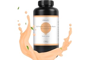 Creality 3D Printer Resin UV-Curing Resin 405nm with High Precision Low Odor Quick Curing Excellent Fluidity and Colorful PLA-Based Resin for LCD 3D Printers (Sweet Orange, 500g)