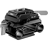 Sirui 15mm Rail Support System with Quick Release Plate, Camera Baseplate with Dual 15mm Rod Clamps for Tripod, Shoulder Rig, Follow Focus, AM-QA-LR