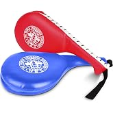 Taekwondo Kick Pads 2PK, Karate Martial Arts Training Equipment Kicking Target Pad, Double Strike Boxing Pads for Kids Youth Adult (Blue&amp;Red)