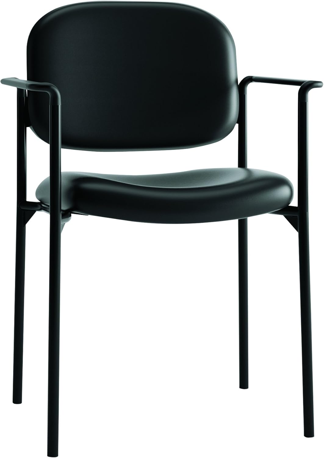 HON Scatter Armless Stacking Guest Chair, in Black (HVL606): Furniture & Decor