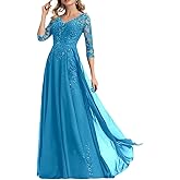 Beaded Applique Mother of The Bride Dresses for Wedding Chiffon Long Mother of The Groom Dress