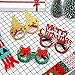 Frienda 12 Pcs Christmas Glasses Frame Christmas Tree Glasses Christmas Costume Eyeglasses Creative Funny Eyewear for Xmas Favors