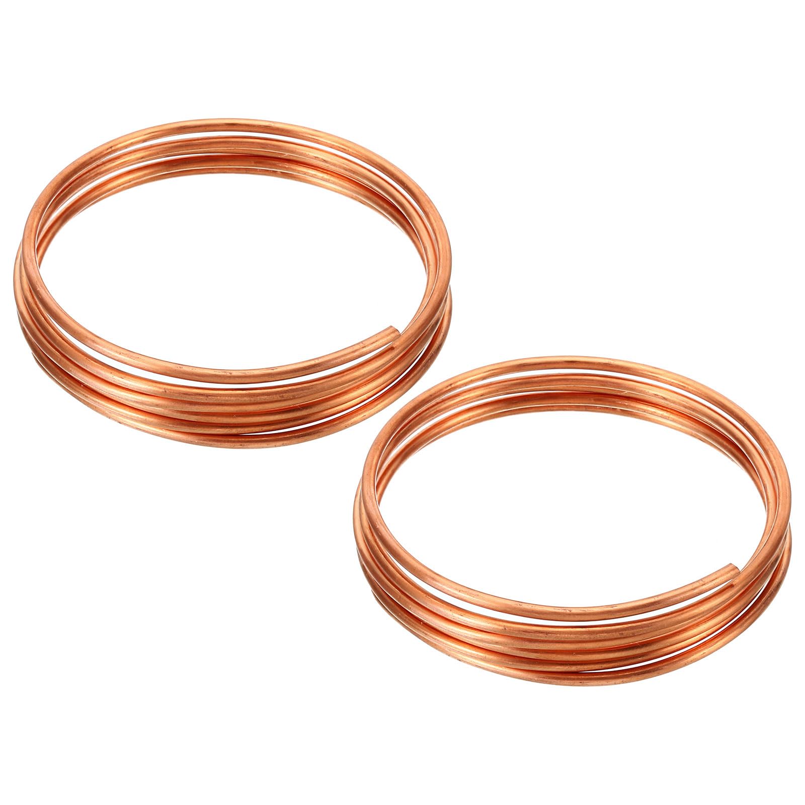 PATIKIL 99.9% Soft Copper Wire, 2Pcs 10Gauge/2.5mm Diameter 1.2m/3.9ft Spool Pure Copper Craft Wire for Jewelry Making Beading Garden Plants