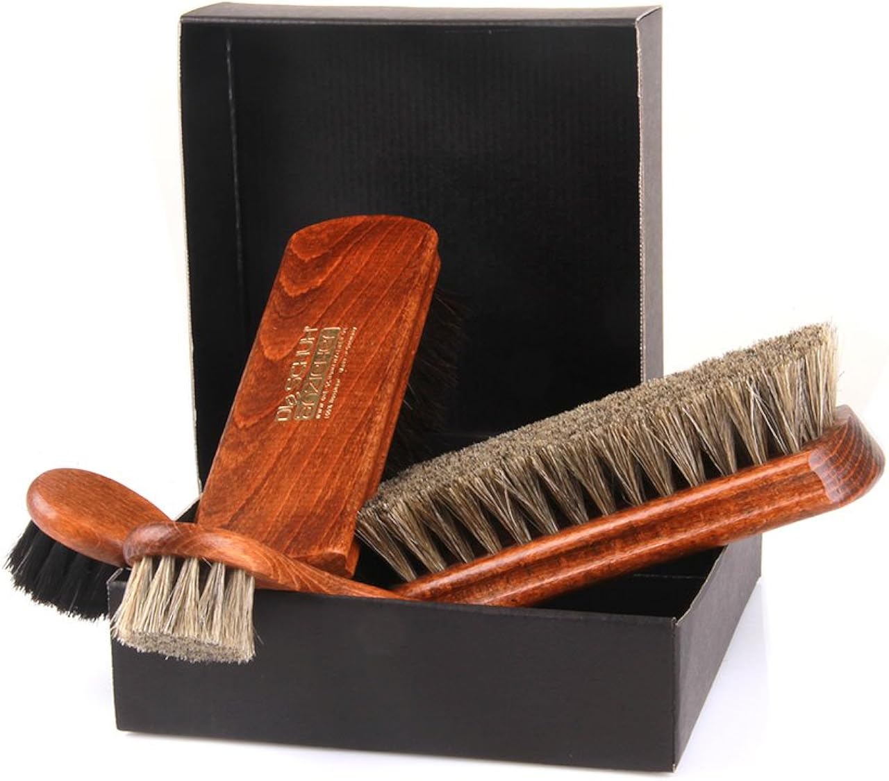 HighPolish Shoe Brushes Set Classic Edition Horsehair Brushes made