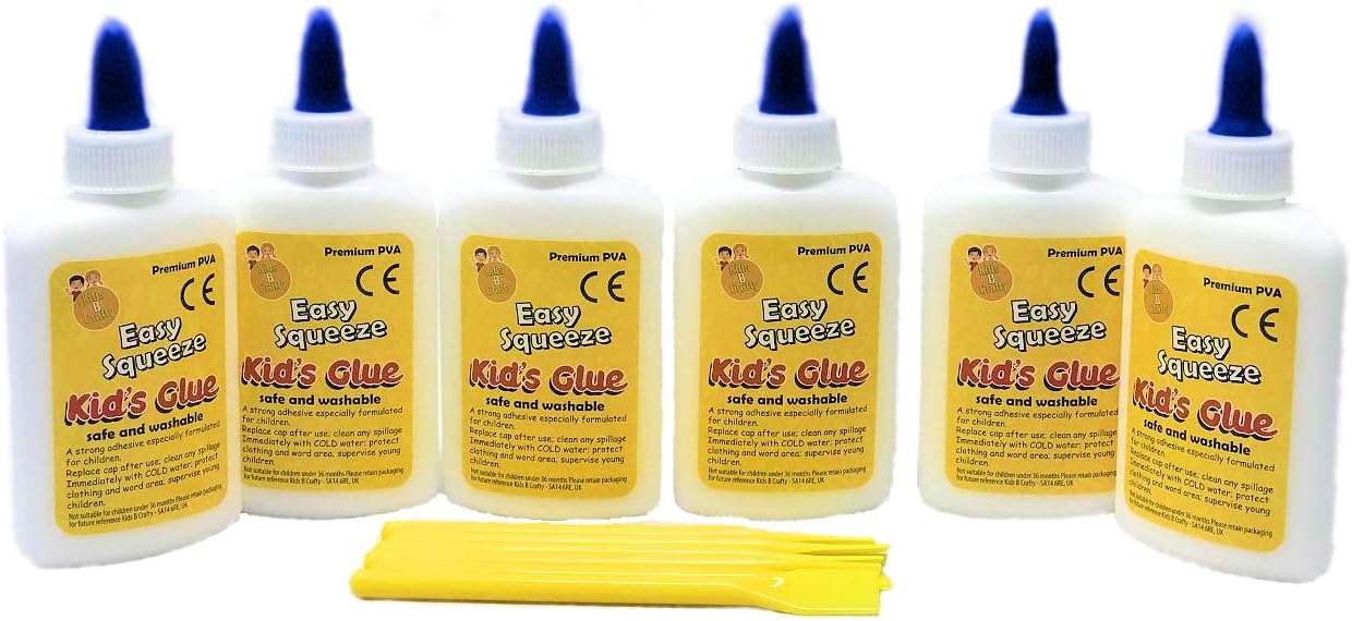PVA Glue for Crafting and Slime, Craft Glue for Kids Washable White School Adhesive with 12 Spreaders, 12 x 50ml Bottles - Image 4