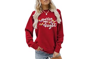 Christmas Sweatshirts Women Merry Christmas Shirt Xmas Tree Sweater Pullover Holiday Tops