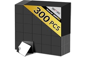 DIYMAG Magnets with Adhesive Backing,300Pcs Adhesives Magnet Squares for Whiteboard Crafts Small Magnetics Tape Magnetic Sheets Magnetism Strips Stickers for Classroom Refrigerator 0.8 x 0.04inch