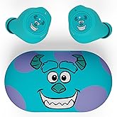 Disney/Pixar Monsters Inc Bluetooth Earbuds w/Charging Case- Wireless Headphones w/Built-in Mic+ Up to 30 Hrs Playtime- Monsters Inc Gifts for Girls, Boys, Women, Men, All Fans of Disney Gifts