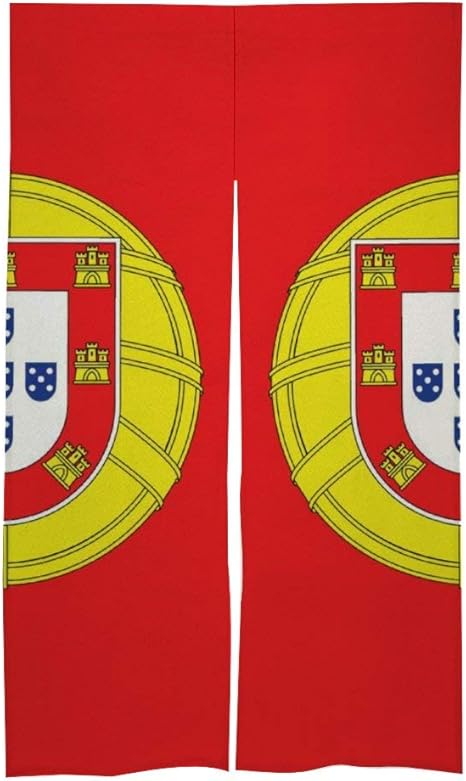 Amazon Portugal Flag 間仕切り のれん 玄関網戸 日本のカーテン 暖簾 簡易あみ戸カーテン リビングルーム ポーチ 洗面所 台所用 キッチン用 飲食店用 半遮光 目隠し 取付簡単 おしゃれ ホーム装飾 86x143cm のれん オンライン通販