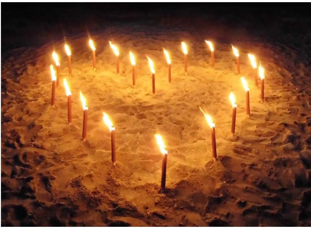 Krause & Sohn Fackelherz Bausatz Liebeserklärung Flammenherz Wachsfackel 45 Min. Brenndauer