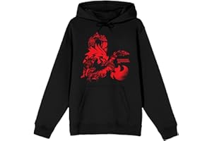 Bioworld Dungeons & Dragons Black Unisex Adult One Size Cotton Solid Casual Fantasy Hoodie