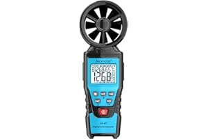 Aicevoos H7 Digital Anemometer Handheld Wind Speed Meter for HVAC, Measures Wind Speed Wind Flow Temperature and Humidity CFM Air Flow Velocity Meter with Big Backlit LCD Screen