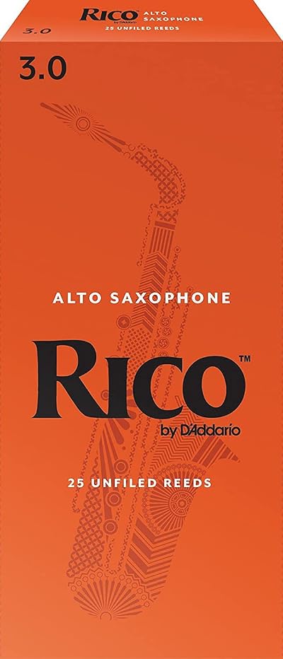D’Addario Rico Alto Sax Reeds 3.0 25 Pack for Beginners