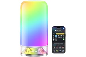 Govee RGBIC Smart Table Lamp 2, Touch Bedside Lamps Work with Matter, Alexa, LED Desk Light with Music Sync and 64 Scene Mode