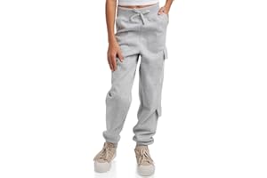 Dreamstar Girls' Jogger Pants - Soft Fleece Oversized Cargo Pants for Girls - Baggy-Loose Girls Fashion Cargo Joggers (7-16)