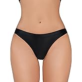 SEAUR Women's Sexy Oil Glossy See Through Sheer Panties Low Rise Underwear