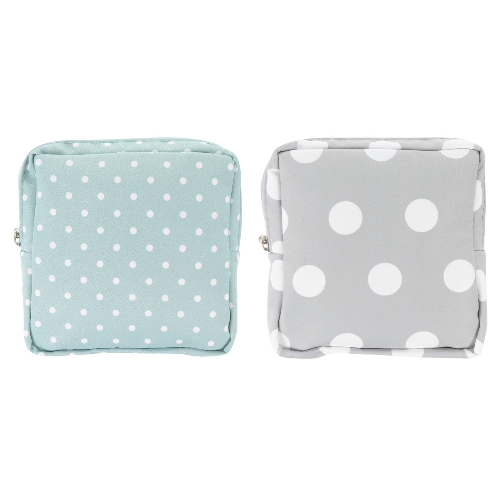 Healifty 2pcs Sanitary Napkin Storage Bag Period Menstrual Pad Zipper Pouch Outdoor Travel Sanitary Pads Storage Container for Women