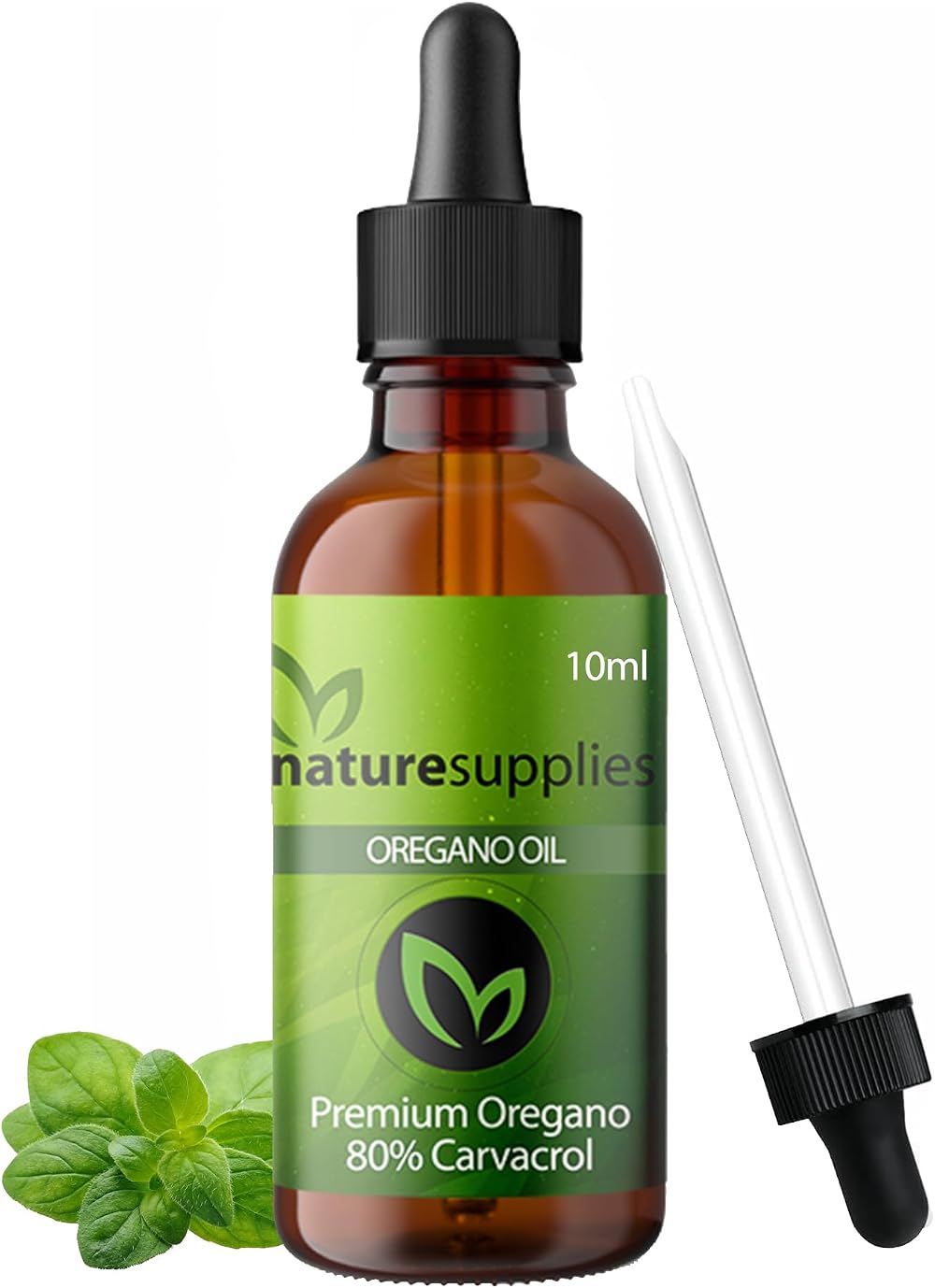 Naturesupplies Oregano Oil 10ml 80% Carvacrol Steam-Distilled UK GMP